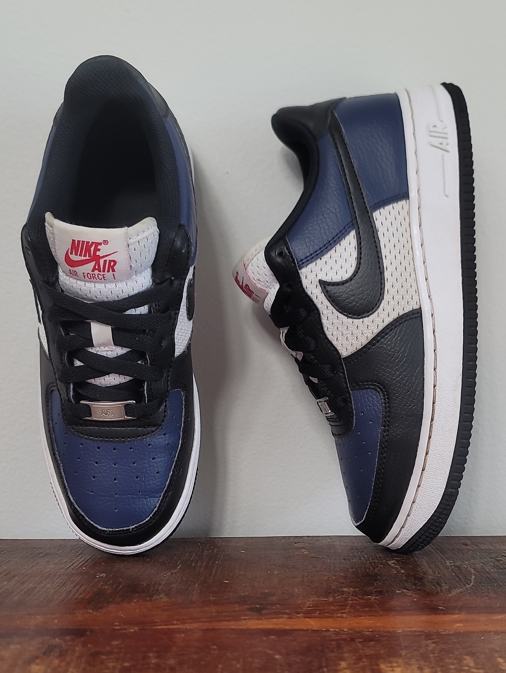 Nike Air Force 1 Low "Midnight Navy/Black" Wmns 7 Good Condition Fast Shipping